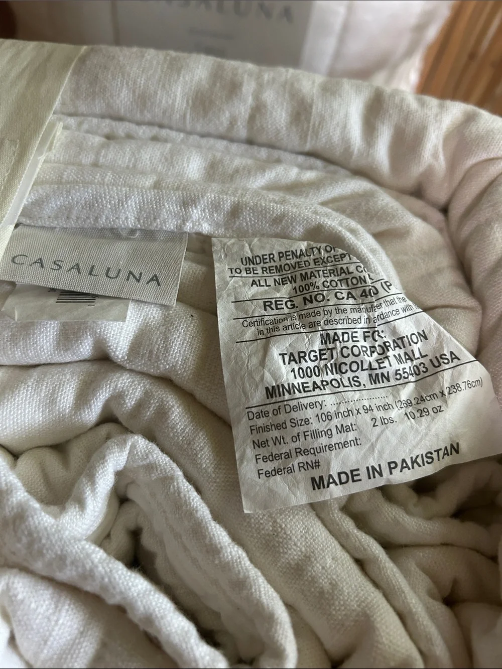 Casaluna King Heavyweight Linen Blend Quilt